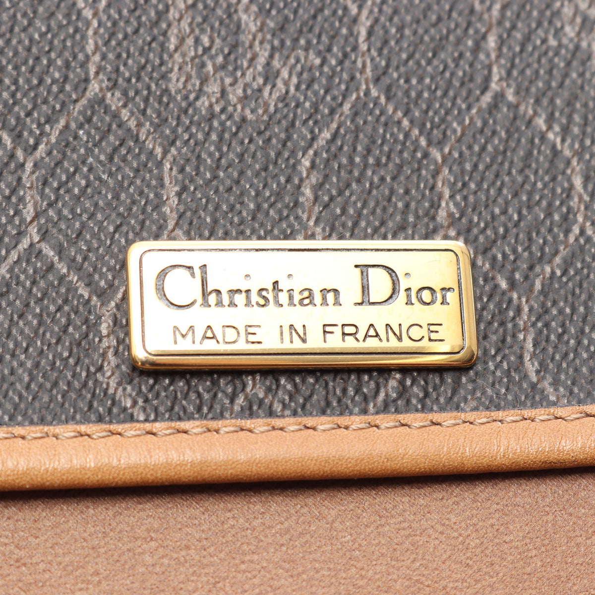 ハニカム ショルダー ショルダーバッグ PVC レザー ブラック ライトブラウン クリスチャンディオール バッグ Christian Dior