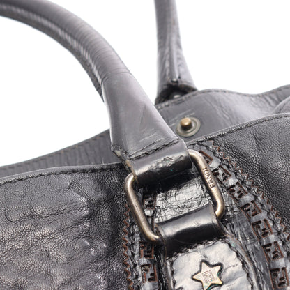エトニコ ハンドバッグ レザー ブラック フェンディ バッグ FENDI