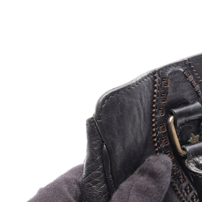 エトニコ ハンドバッグ レザー ブラック フェンディ バッグ FENDI