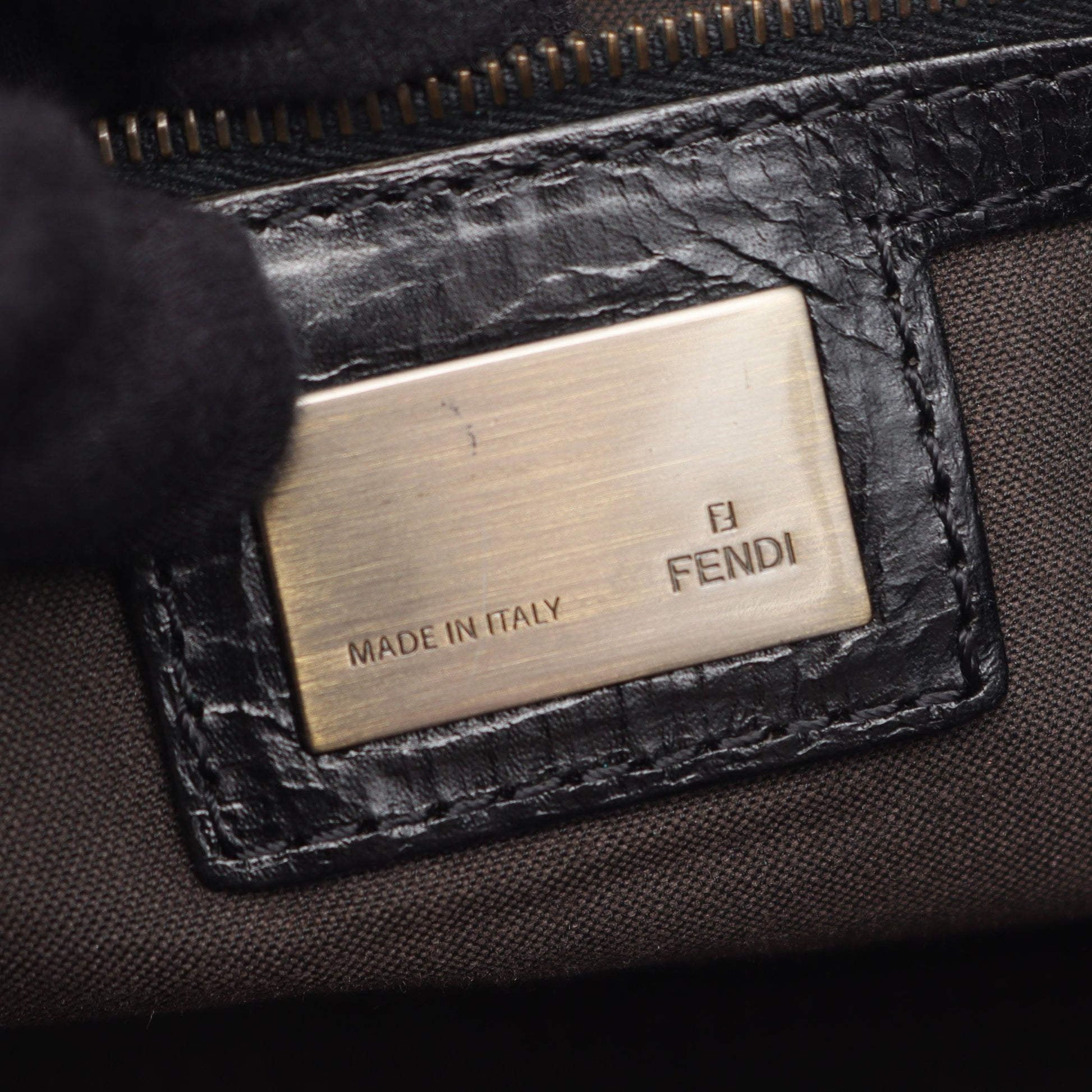 エトニコ ハンドバッグ レザー ブラック フェンディ バッグ FENDI
