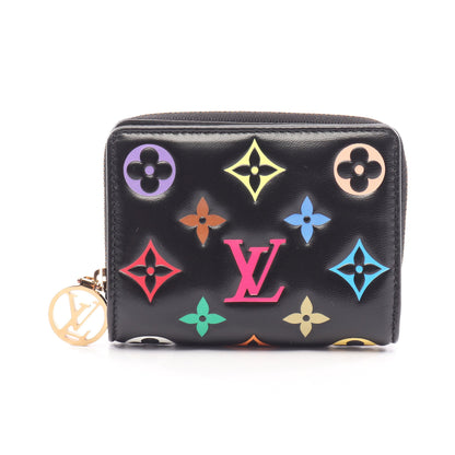 LV × TM ポルトフォイユルー 二つ折り財布 レザー ブラック マルチカラー ルイヴィトン
