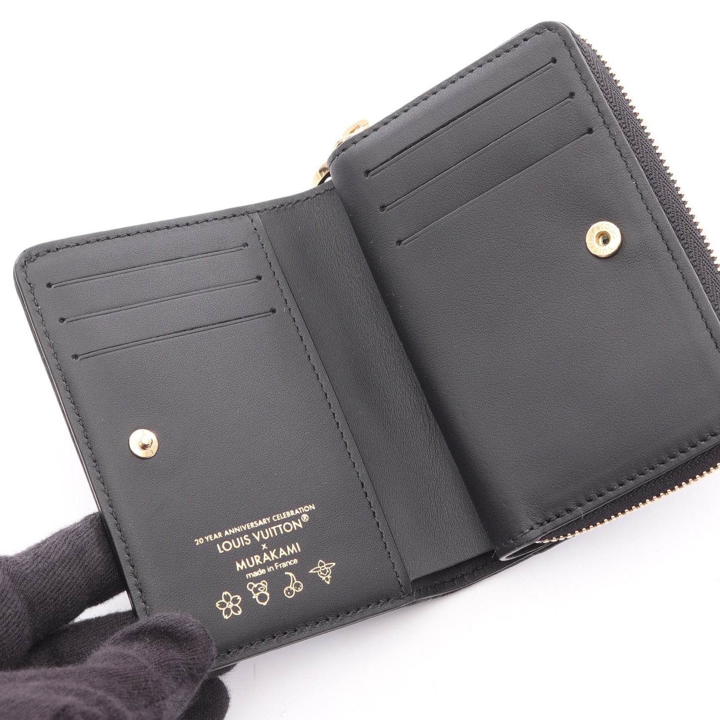LV × TM ポルトフォイユルー 二つ折り財布 レザー ブラック マルチカラー ルイヴィトン