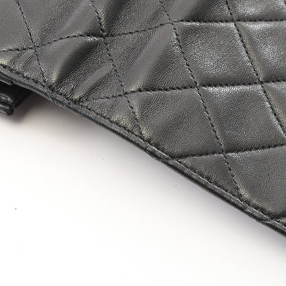 マトラッセ プッシュロック チェーンショルダーバッグ ラムスキン ブラック ゴールド金具 シャネル バッグ CHANEL