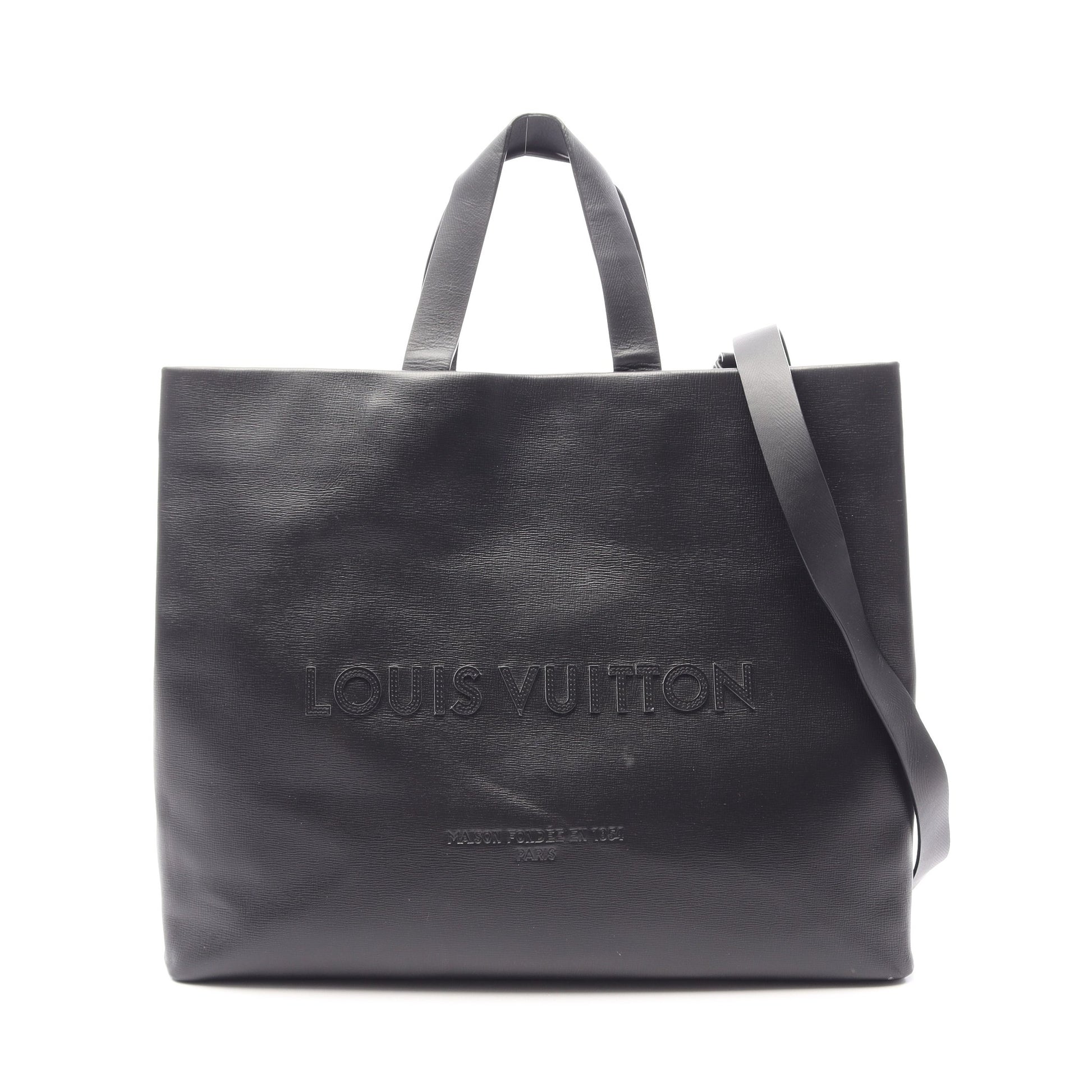 ショッパートートMM ノワール 2WAY ハンドバッグ トートバッグ レザー ブラック ルイヴィトン バッグ LOUIS VUITTON