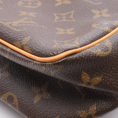 ヴィバシテPM モノグラム ショルダーバッグ PVC レザー ブラウン ルイヴィトン バッグ LOUIS VUITTON