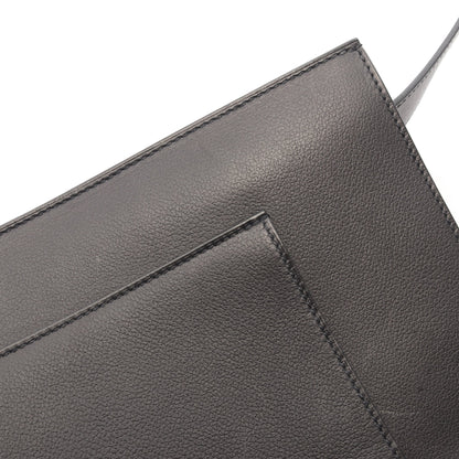キャブH カバッシュ ショルダーバッグ エバーグレイン ブラック シルバー金具 W刻印 エルメス