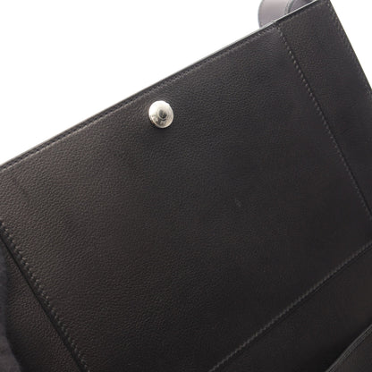 キャブH カバッシュ ショルダーバッグ エバーグレイン ブラック シルバー金具 W刻印 エルメス