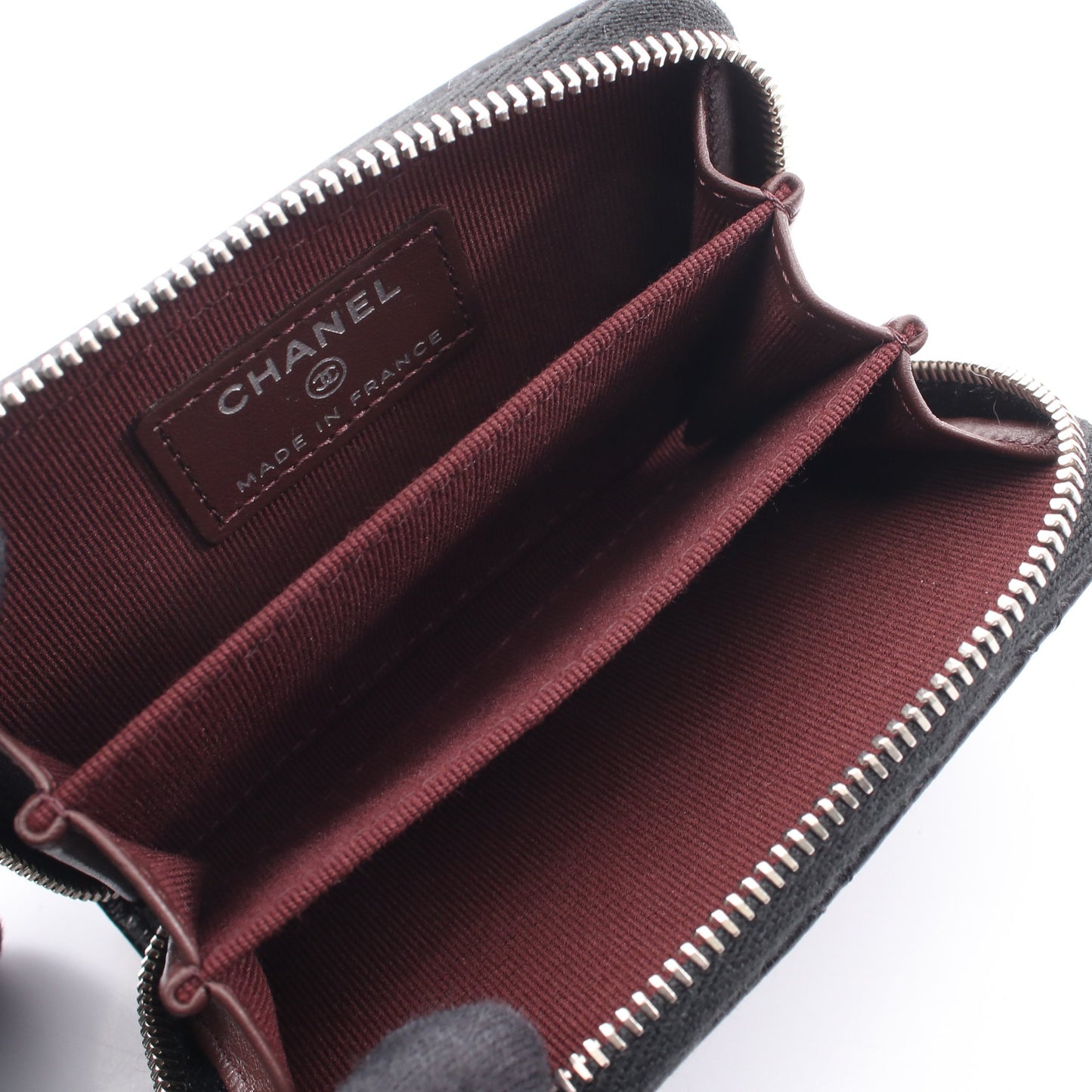 クラシック ジップ コインパース マトラッセ コインケース キャビアスキン ブラック シルバー金具 シャネル 財布・小物 CHANEL