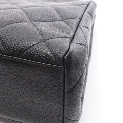 マトラッセ チェーンハンドバッグ キャビアスキン ブラック ゴールド金具 シャネル バッグ CHANEL