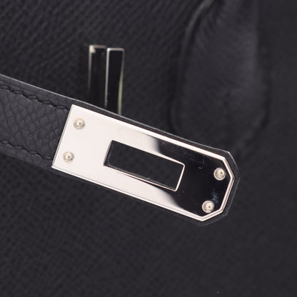 バーキン25 ハンドバッグ ヴォーエプソン ブラック シルバー金具 B刻印 エルメス