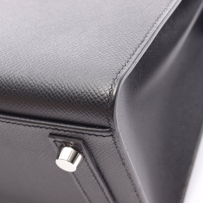 バーキン25 ハンドバッグ ヴォーエプソン ブラック シルバー金具 B刻印 エルメス