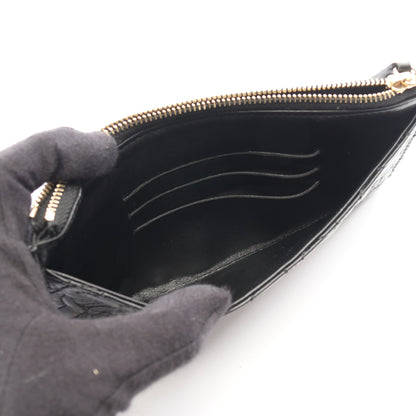 カメリア 長財布 ラムスキン ブラック ゴールド金具 シャネル
