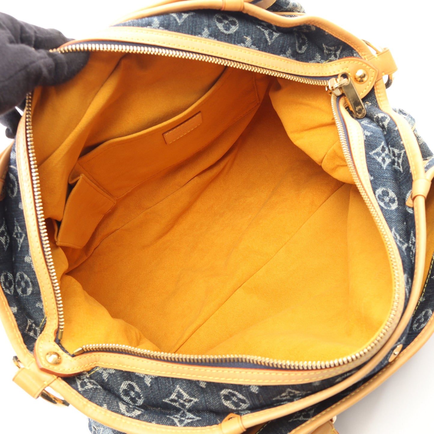 カバレイエGM モノグラムデニム 2WAY ハンドバッグ デニム レザー ブルー ルイヴィトン バッグ LOUIS VUITTON