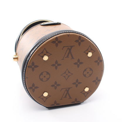 カンヌ モノグラムリバース 2WAY ハンドバッグ バニティバッグ PVC レザー ブラウン ブラック ルイヴィトン バッグ LOUIS VUITTON