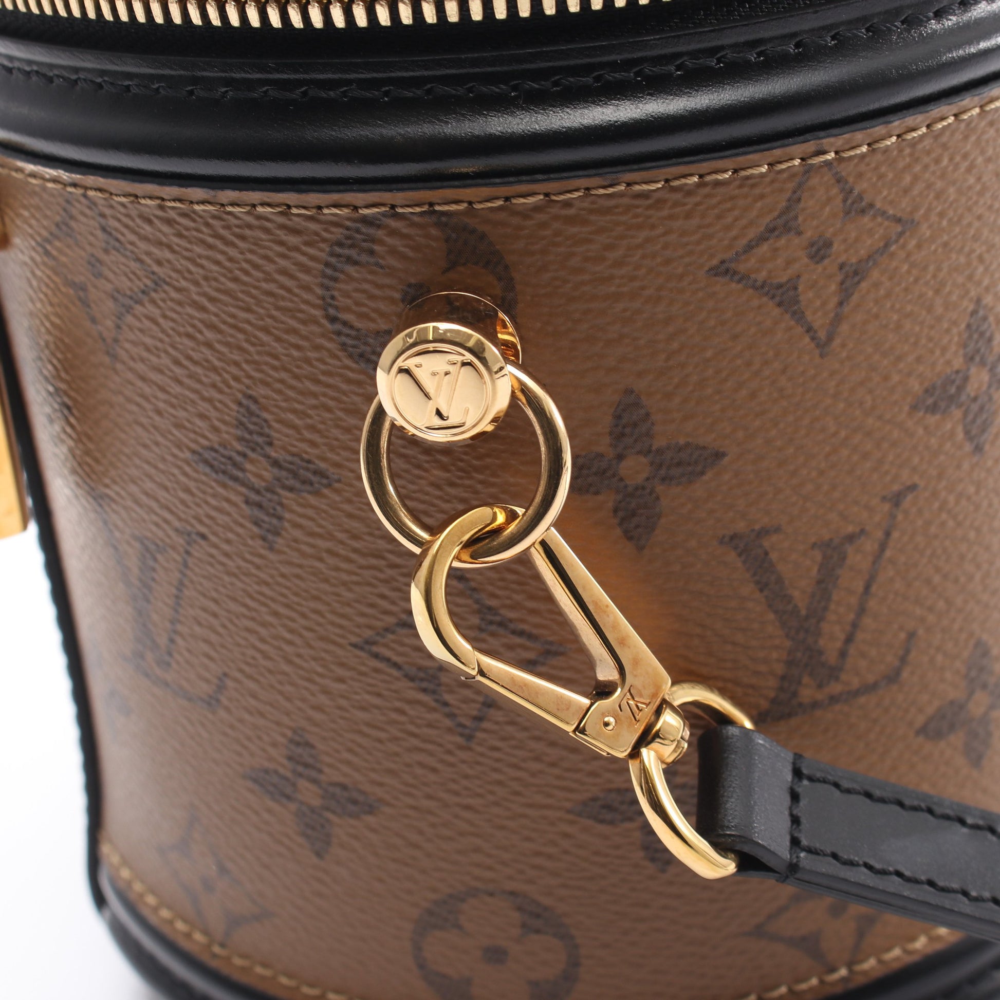 カンヌ モノグラムリバース 2WAY ハンドバッグ バニティバッグ PVC レザー ブラウン ブラック ルイヴィトン バッグ LOUIS VUITTON