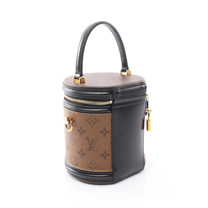 カンヌ モノグラムリバース 2WAY ハンドバッグ バニティバッグ PVC レザー ブラウン ブラック ルイヴィトン バッグ LOUIS VUITTON