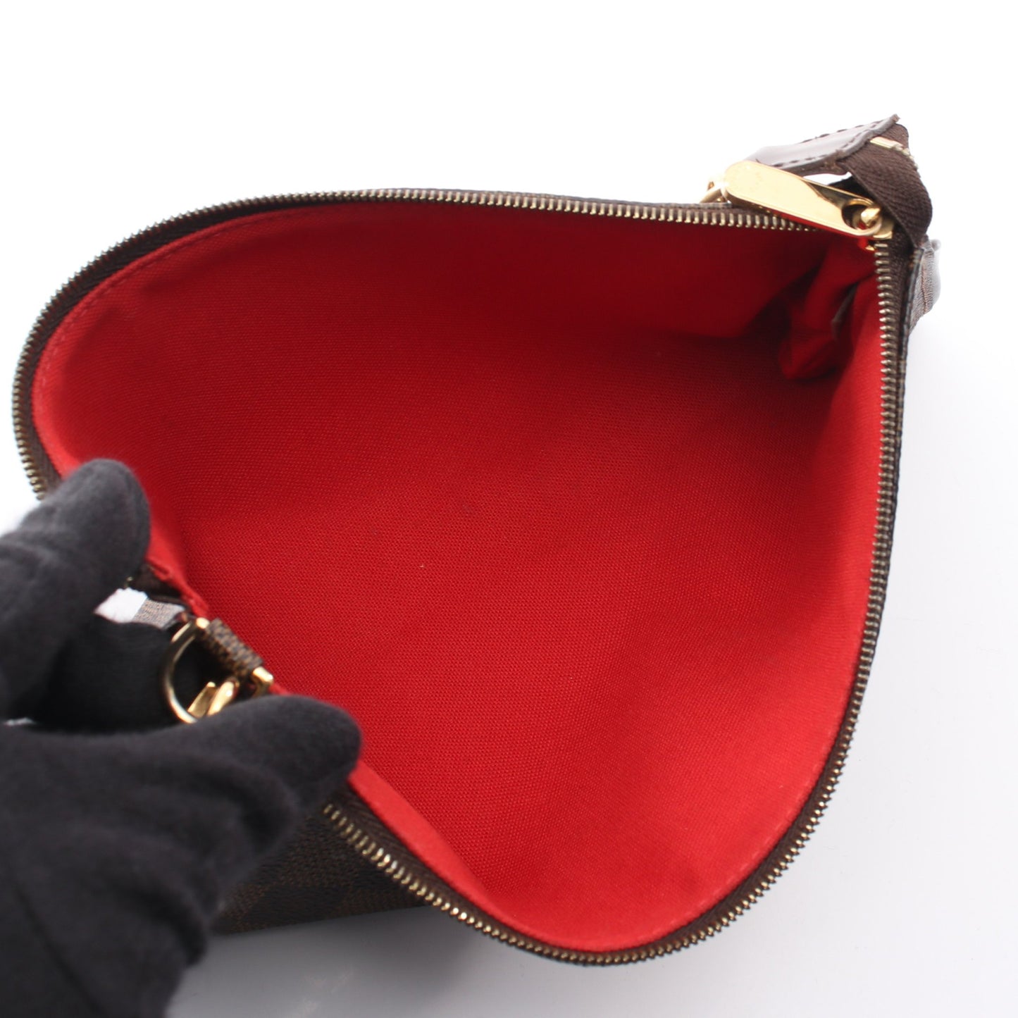 ソフィ ダミエエベヌ チェーンハンドバッグ PVC レザー ブラウン 2WAY ルイヴィトン
