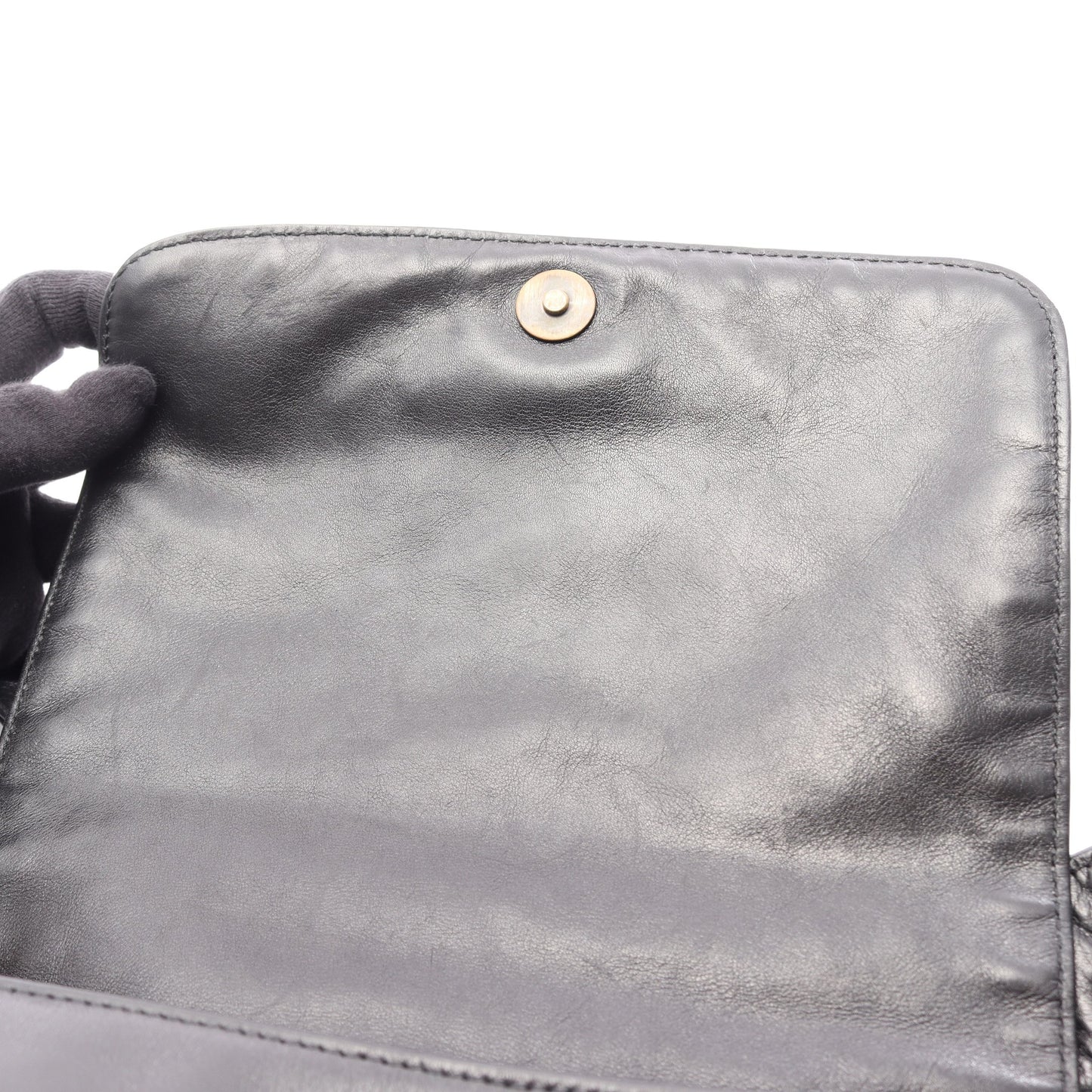 ココマーク ショルダーバッグ ラムスキン ブラック ゴールド金具 シャネル