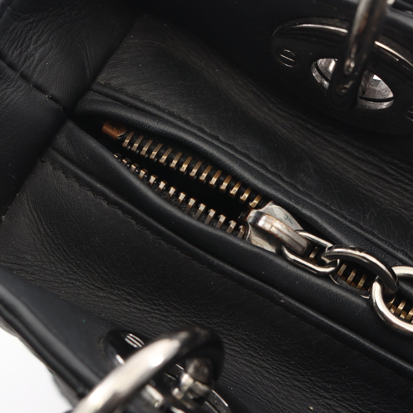 LADY DIOR レディディオール カナージュ 2WAY ハンドバッグ レザー ブラック クリスチャンディオール