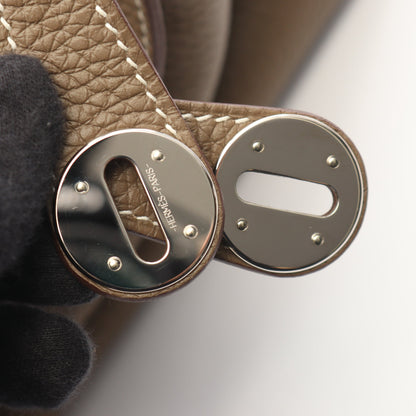 リンディ26 エトゥープ ショルダーバッグ トリヨンクレマンス グレーブラウン シルバー金具 Z刻印 エルメス バッグ HERMES