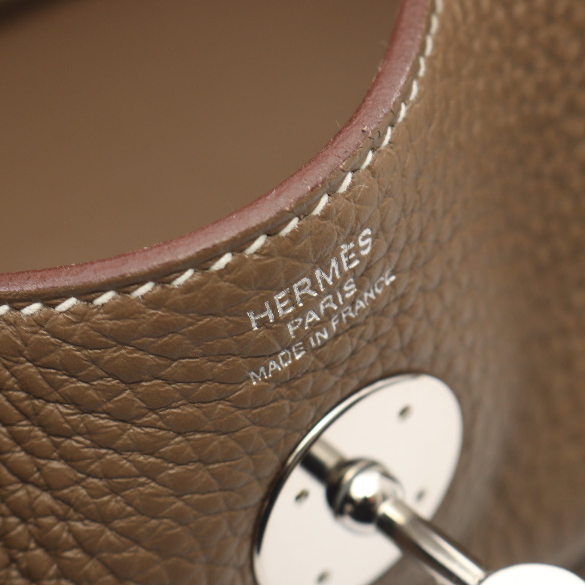 リンディ26 エトゥープ ショルダーバッグ トリヨンクレマンス グレーブラウン シルバー金具 Z刻印 エルメス バッグ HERMES