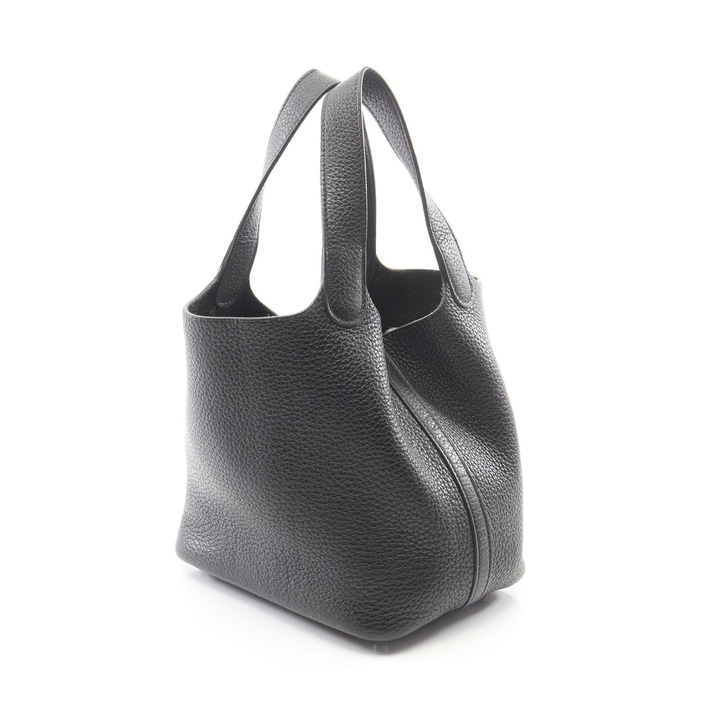 ピコタンロックPM ハンドバッグ トリヨンクレマンス ブラック シルバー金具 □Q刻印 エルメス バッグ HERMES