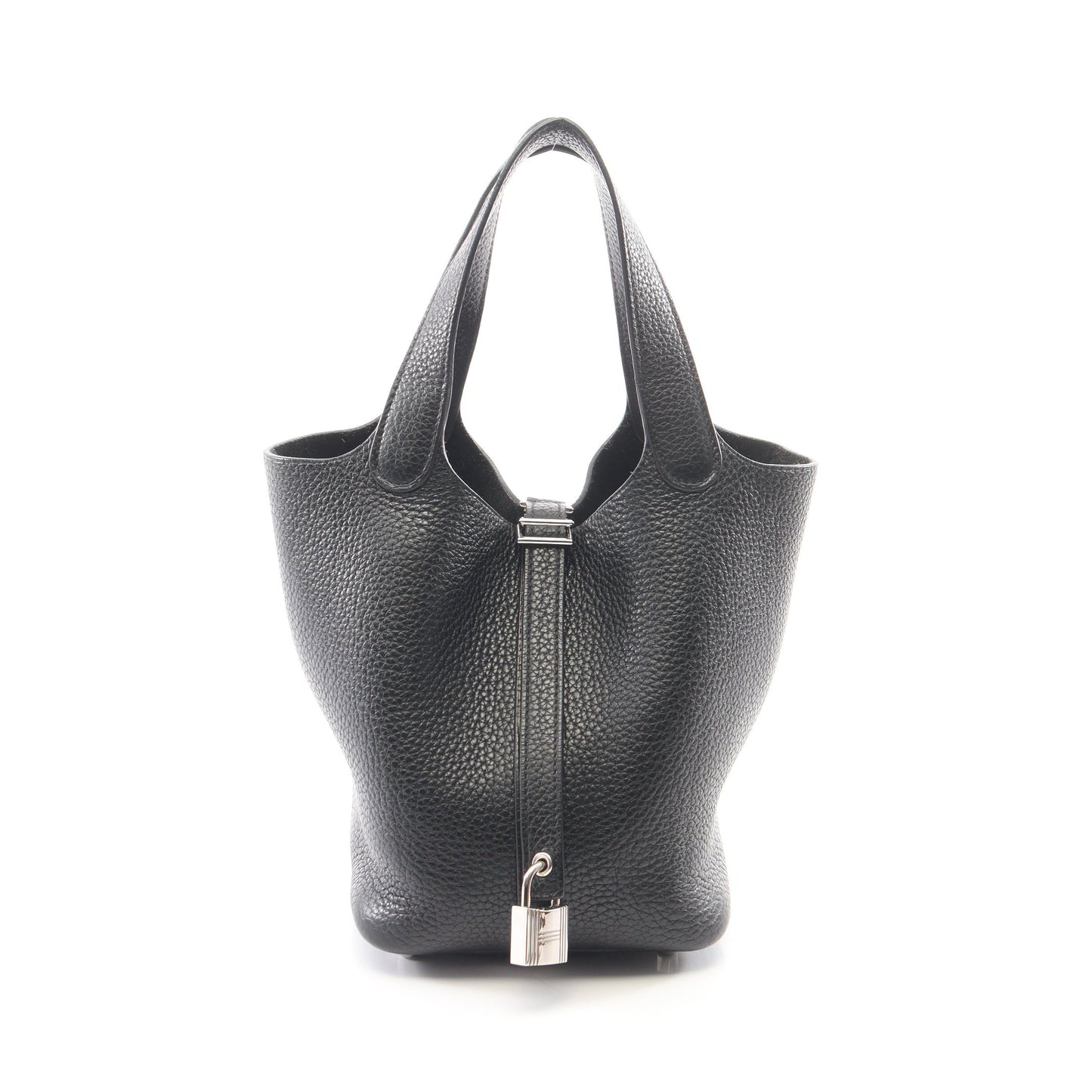 ピコタンロックPM ハンドバッグ トリヨンクレマンス ブラック シルバー金具 □Q刻印 エルメス バッグ HERMES