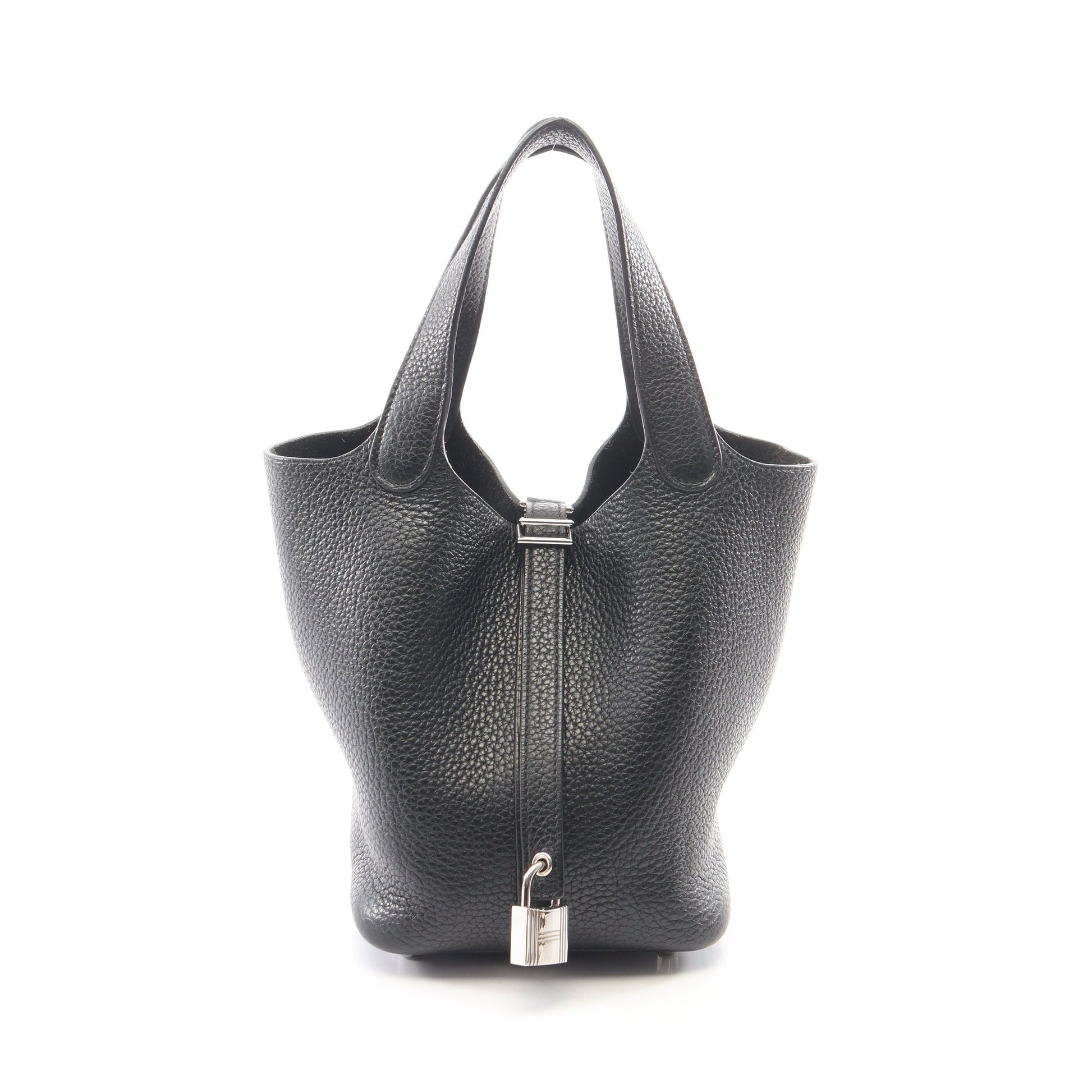 ピコタンロックPM ハンドバッグ トリヨンクレマンス ブラック シルバー金具 □Q刻印 エルメス バッグ HERMES