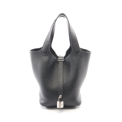 ピコタンロックPM ハンドバッグ トリヨンクレマンス ブラック シルバー金具 □Q刻印 エルメス バッグ HERMES