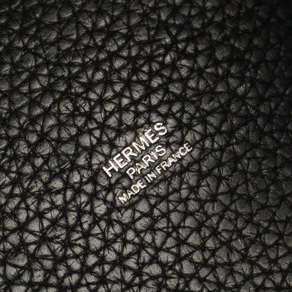 ピコタンロックPM ハンドバッグ トリヨンクレマンス ブラック シルバー金具 □Q刻印 エルメス バッグ HERMES