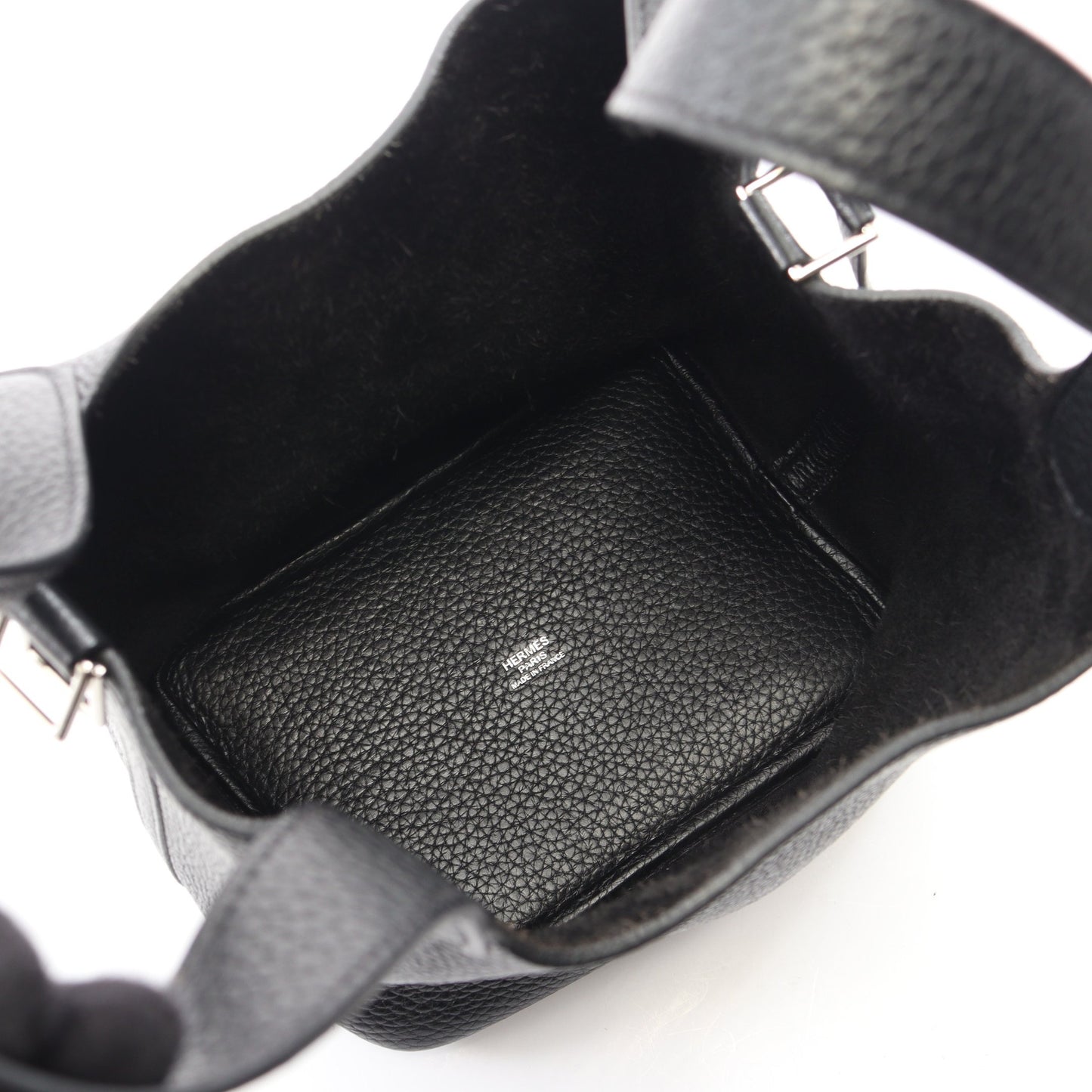 ピコタンロックPM ハンドバッグ トリヨンクレマンス ブラック シルバー金具 □Q刻印 エルメス バッグ HERMES