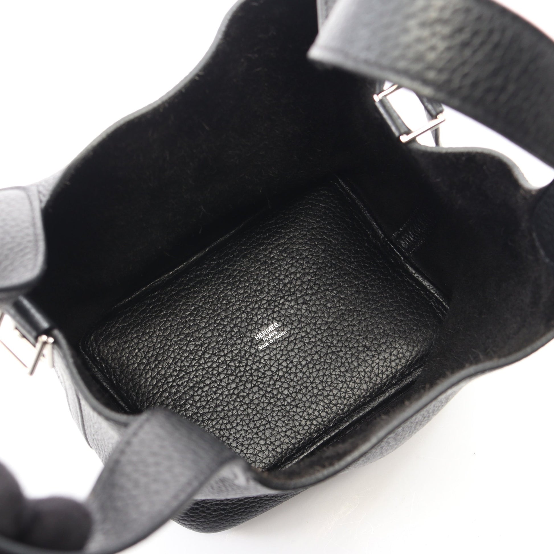 ピコタンロックPM ハンドバッグ トリヨンクレマンス ブラック シルバー金具 □Q刻印 エルメス バッグ HERMES
