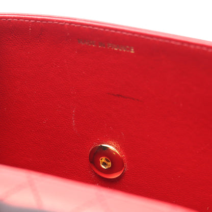 マトラッセ バイカラー ターンロック チェーンショルダーバッグ ラムスキン レッド ネイビー ゴールド金具 シャネル