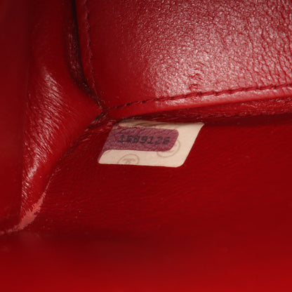 マトラッセ バイカラー ターンロック チェーンショルダーバッグ ラムスキン レッド ネイビー ゴールド金具 シャネル