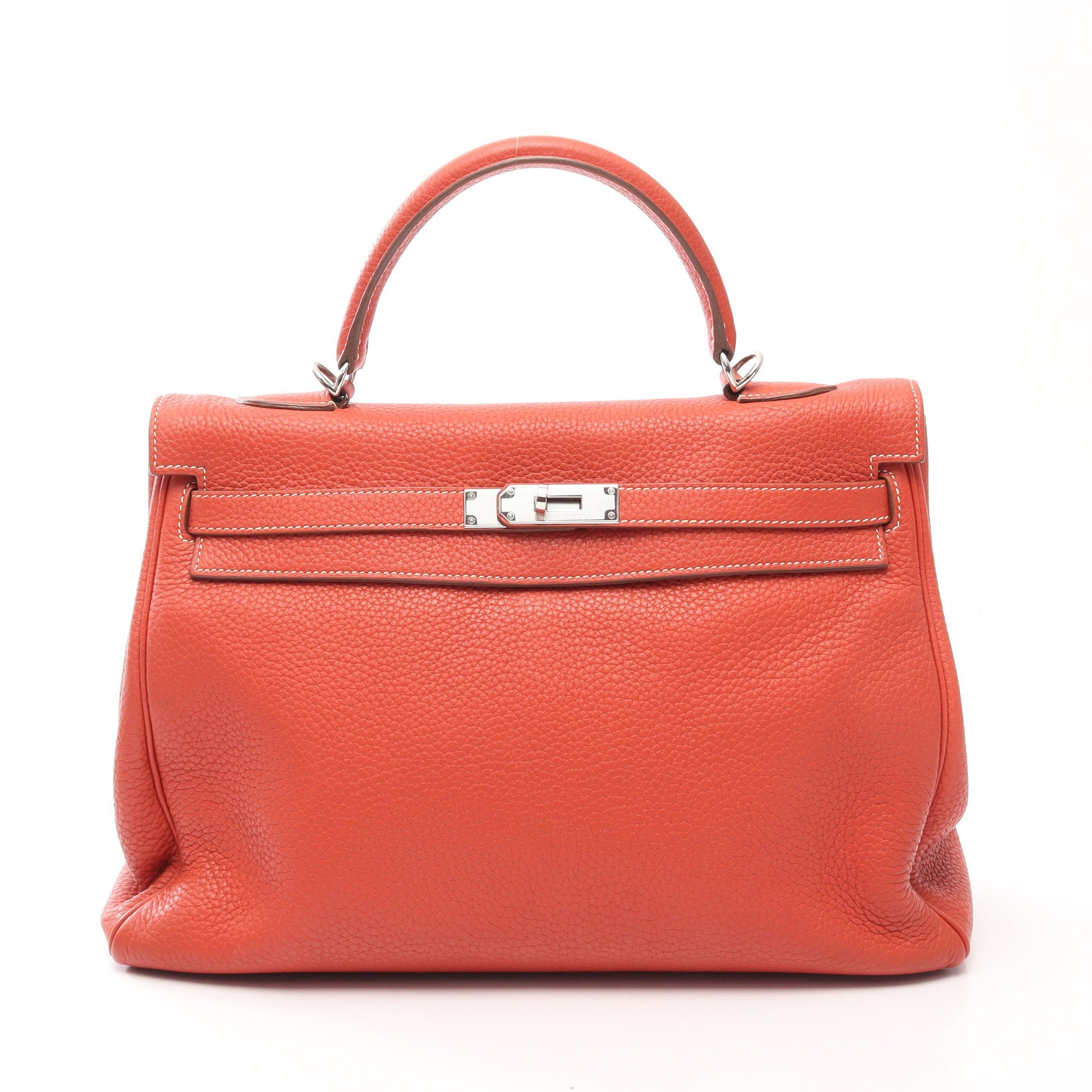 ケリー35 2WAY 内縫い ハンドバッグ トリヨンクレマンス ピンク シルバー金具 □N刻印 エルメス バッグ HERMES