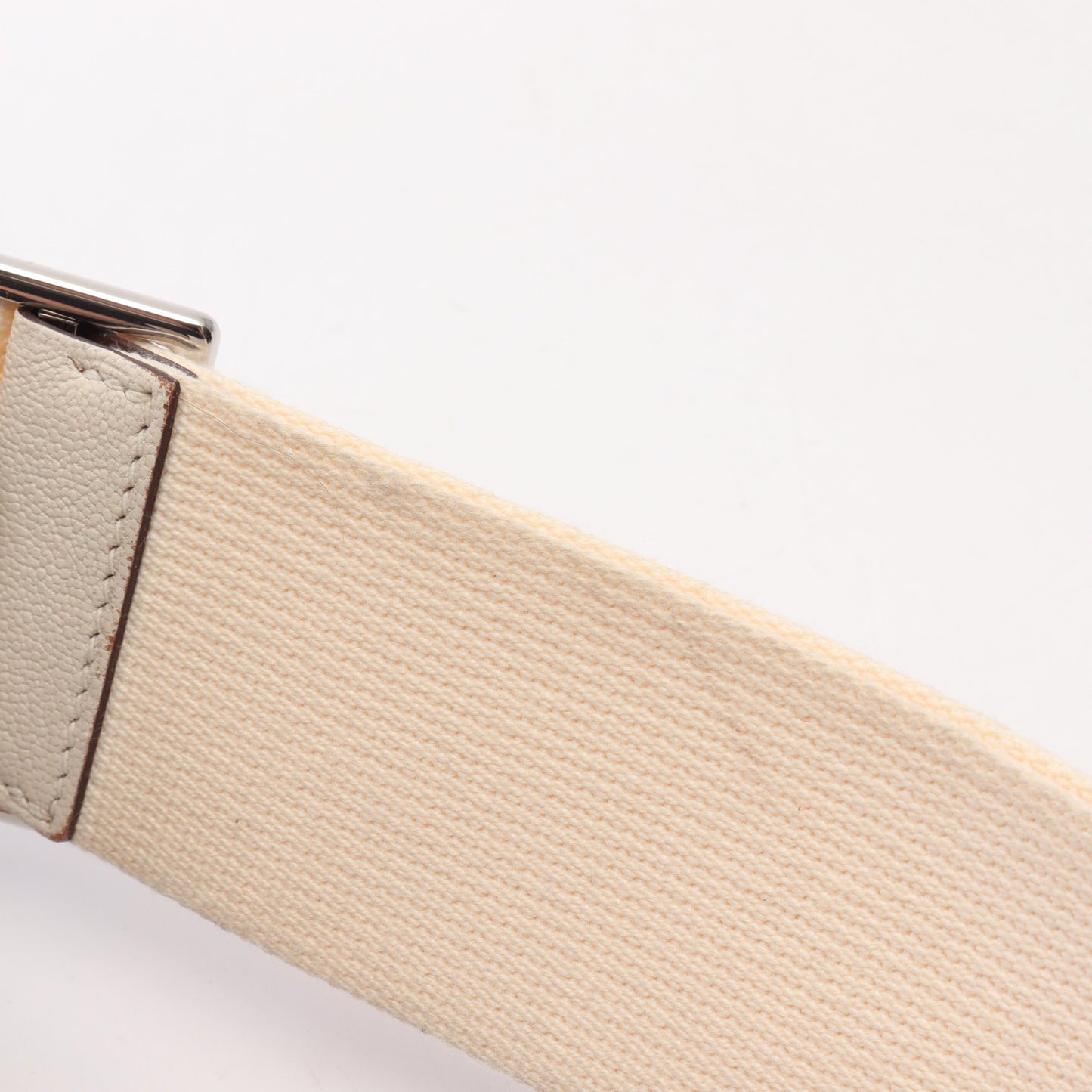 ゲタ ナタ ショルダーバッグ シェーブル アイボリー シルバー金具 W刻印 エルメス バッグ HERMES