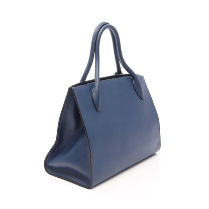 SAFFIANO CUIR C モノクローム 2WAY ハンドバッグ サフィアーノレザー ダークブルー プラダ