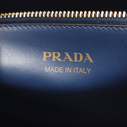 SAFFIANO CUIR C モノクローム 2WAY ハンドバッグ サフィアーノレザー ダークブルー プラダ