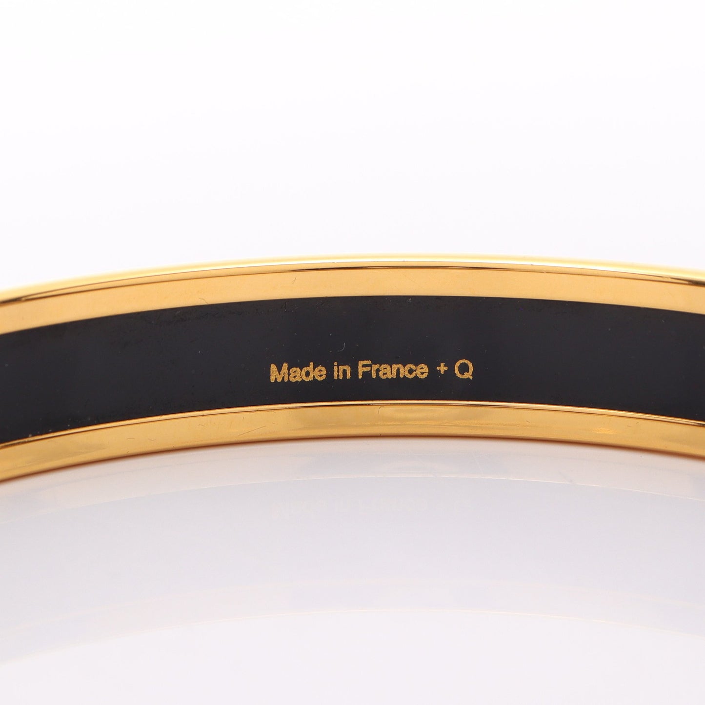 エマイユPM バングル GP 七宝 ゴールド ブラック エルメス アクセサリー HERMES