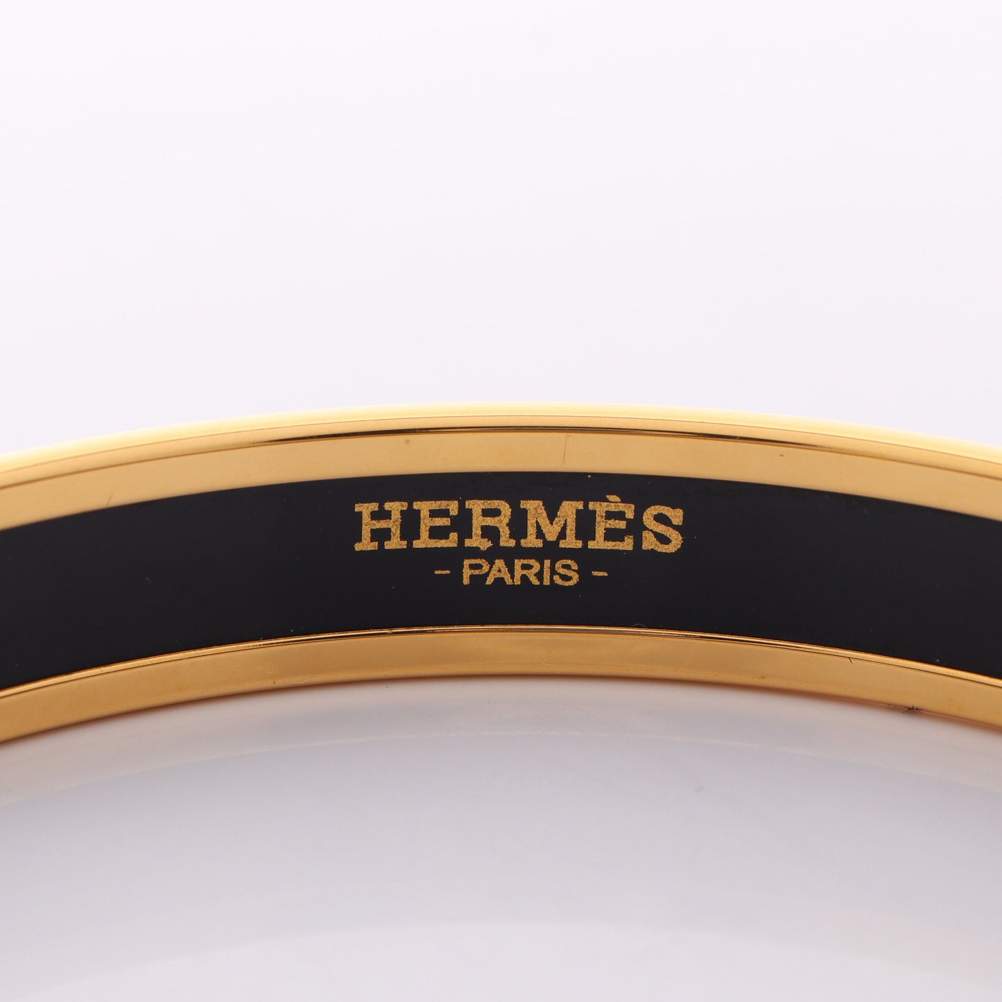 エマイユPM バングル GP 七宝 ゴールド ブラック エルメス アクセサリー HERMES