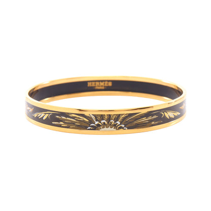 エマイユPM バングル GP 七宝 ゴールド ブラック エルメス アクセサリー HERMES