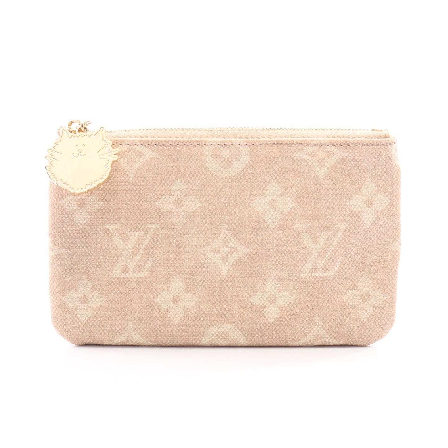 ポシェット クレS ミャオグラム キーリング付き ポーチ キャンバス ベージュ ルイヴィトン 財布・小物 LOUIS VUITTON