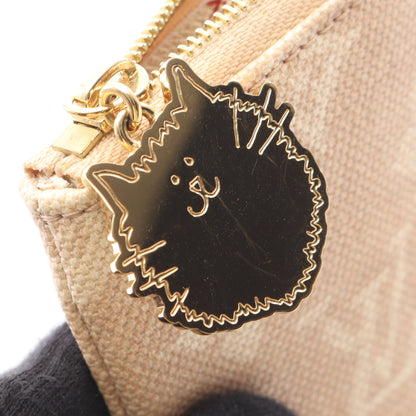ポシェット クレS ミャオグラム キーリング付き ポーチ キャンバス ベージュ ルイヴィトン 財布・小物 LOUIS VUITTON