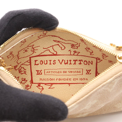 ポシェット クレS ミャオグラム キーリング付き ポーチ キャンバス ベージュ ルイヴィトン 財布・小物 LOUIS VUITTON
