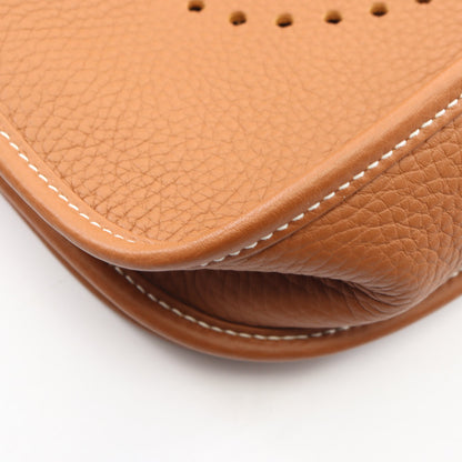 エヴリン 3 トロワ PM ゴールド ショルダーバッグ トリヨンクレマンス ブラウン シルバー金具 K刻印 エルメス