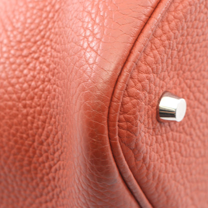 ピコタンロックPM ブリック ハンドバッグ トリヨンクレマンス ブラウン シルバー金具 □R刻印 エルメス バッグ HERMES