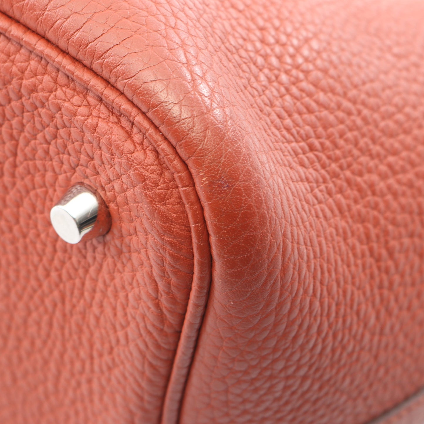 ピコタンロックPM ブリック ハンドバッグ トリヨンクレマンス ブラウン シルバー金具 □R刻印 エルメス バッグ HERMES