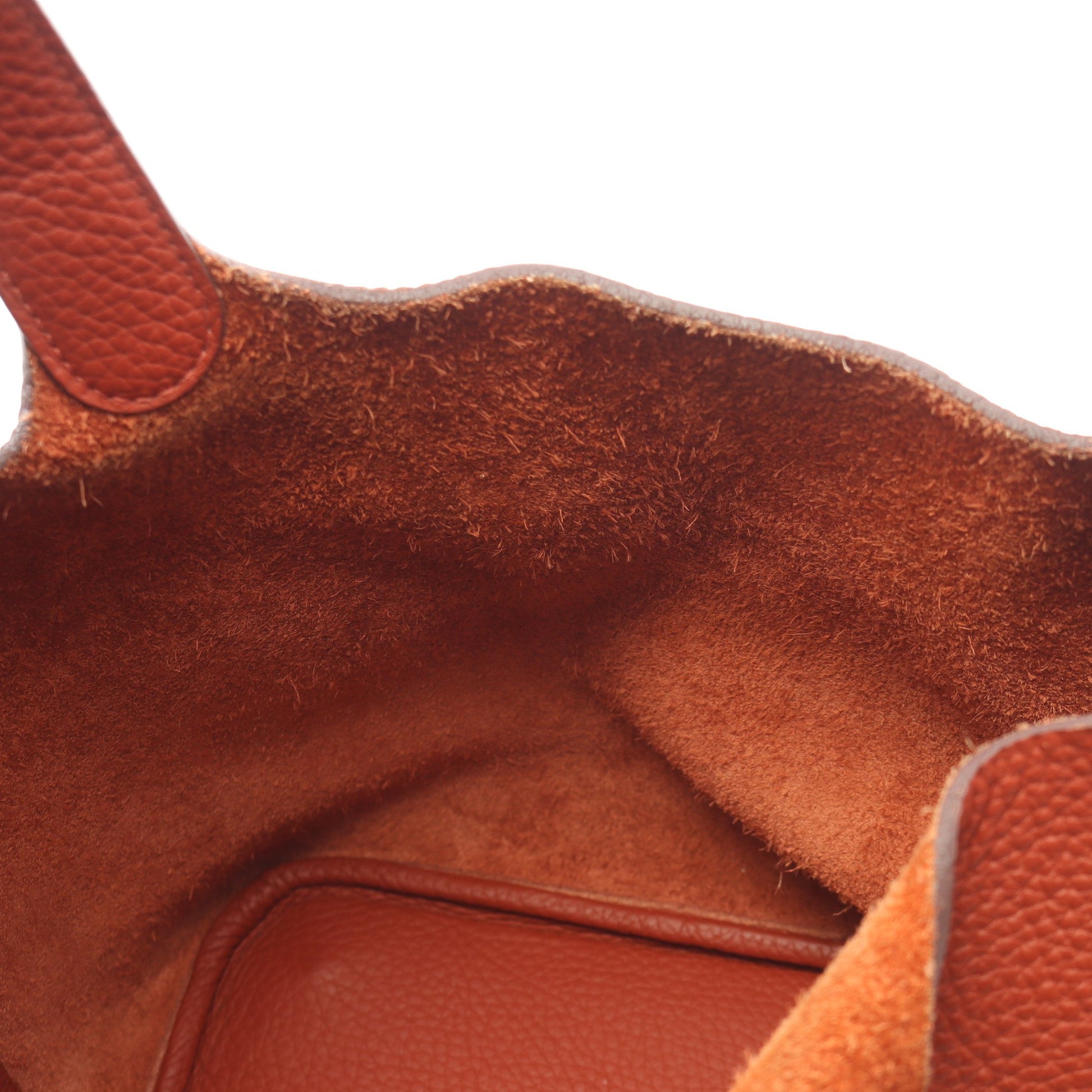 ピコタンロックPM ブリック ハンドバッグ トリヨンクレマンス ブラウン シルバー金具 □R刻印 エルメス バッグ HERMES