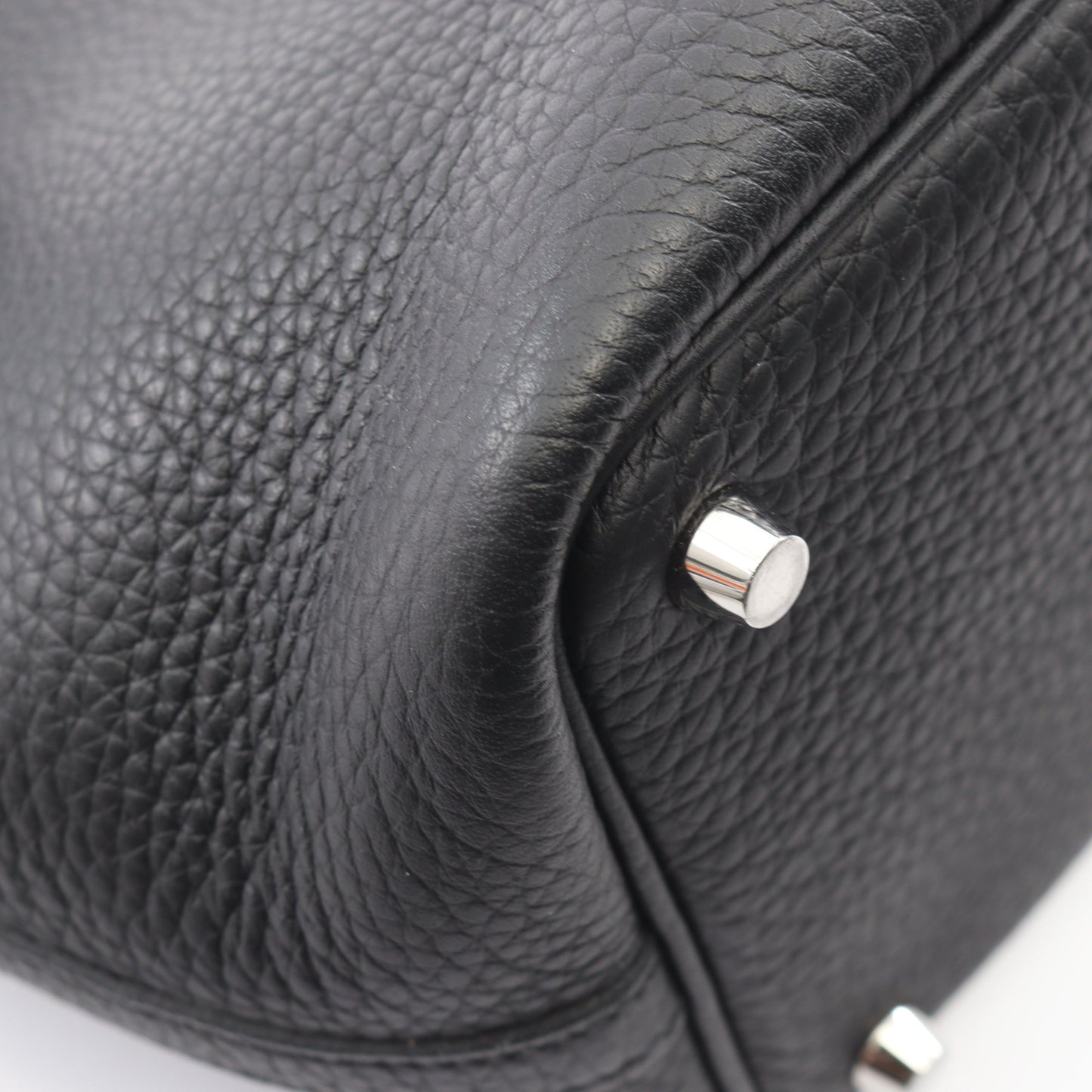 ピコタンロックPM ハンドバッグ トリヨンクレマンス ブラック シルバー金具 K刻印 エルメス