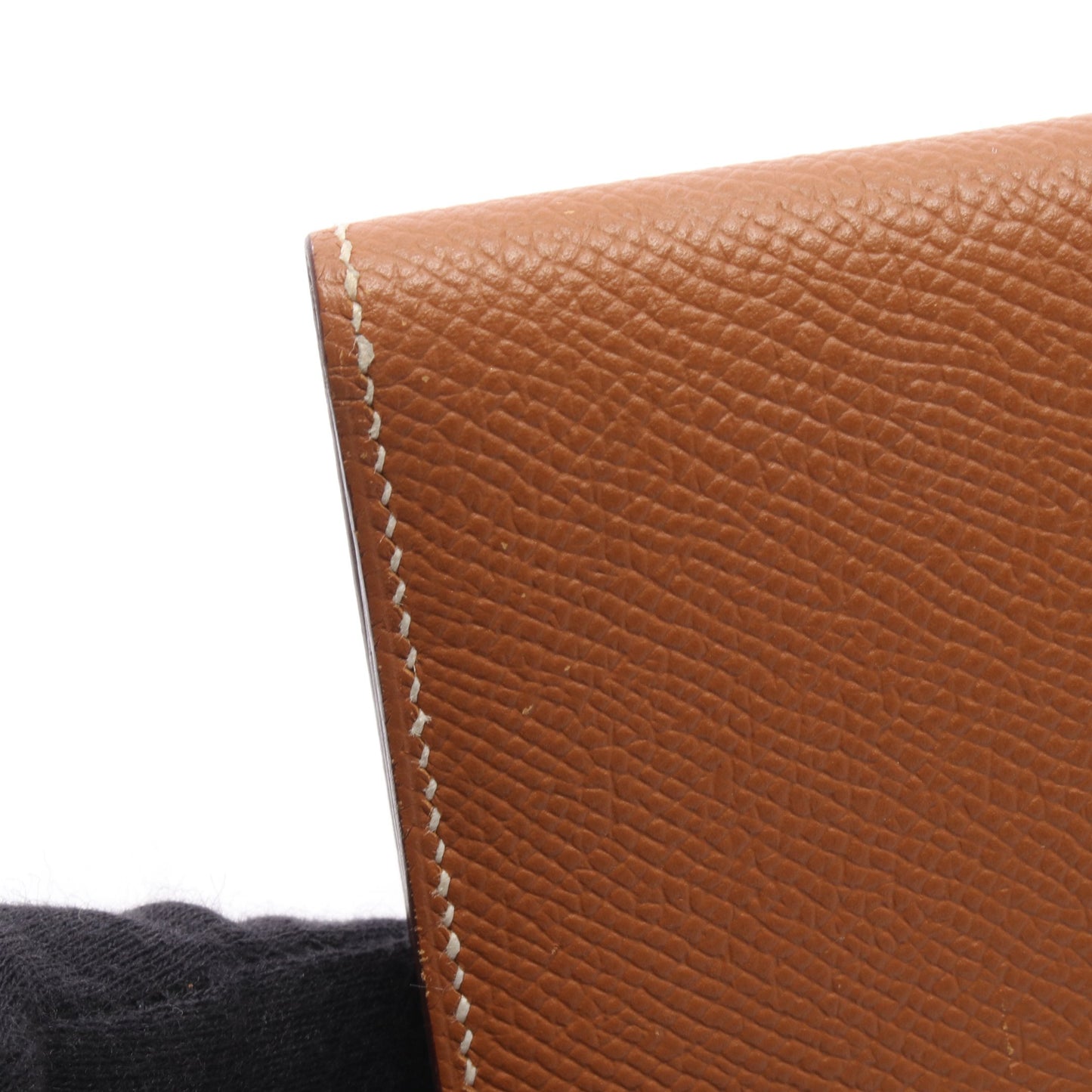 ベアンスフレ ゴールド 二つ折り長財布 ヴォーエプソン ブラウン ゴールド金具 C刻印 エルメス